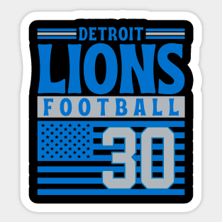 Detroit Lions 1930 American Flag Football Sticker